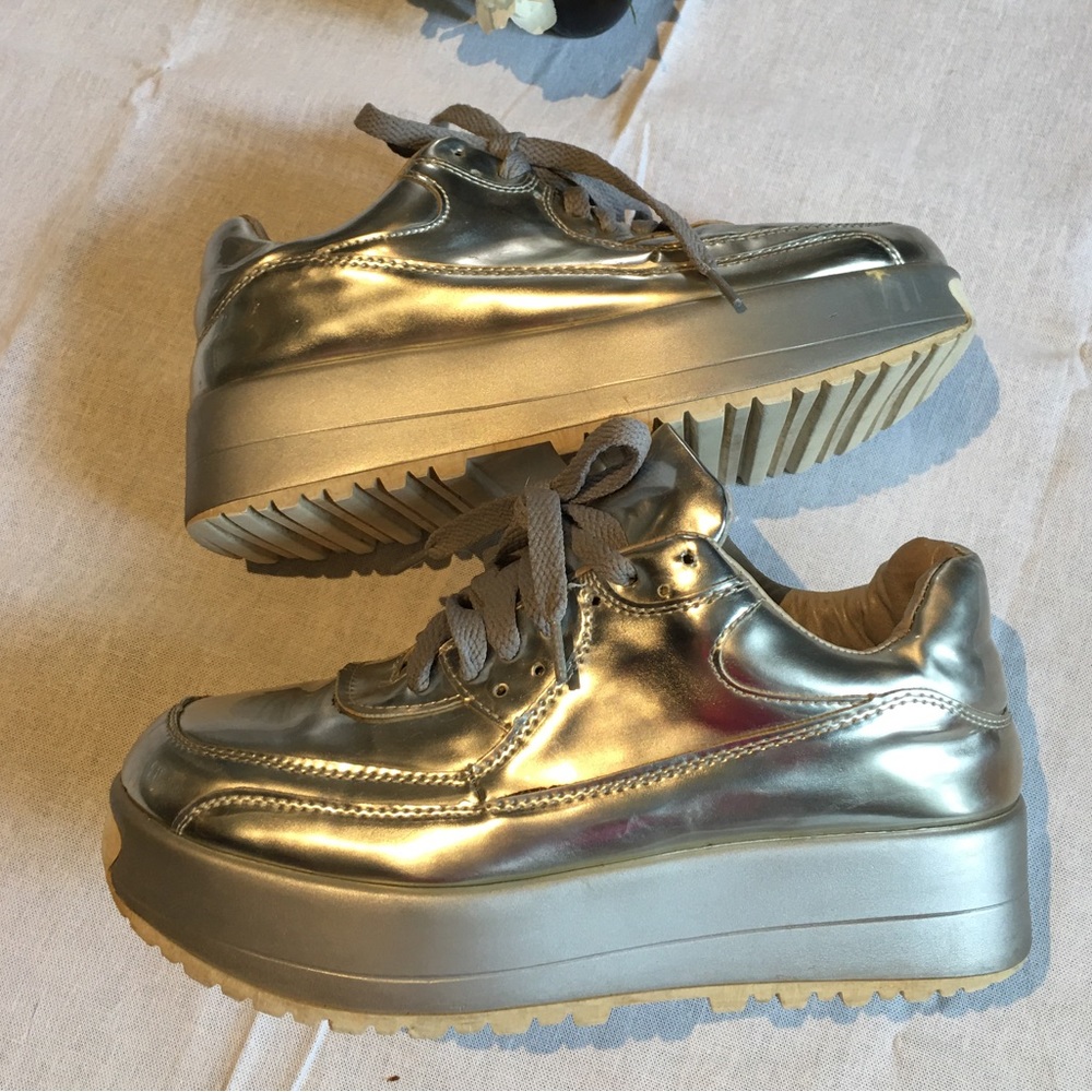 Platform sneakers | Silver